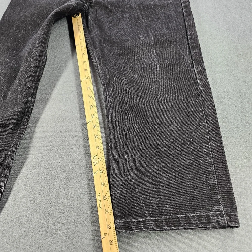 Levis 505 Jeans Mens 33x23 Black Denim‎ Regular Fit Straight Leg